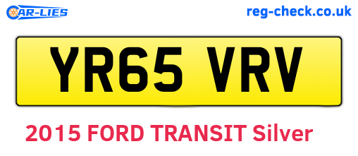 YR65VRV are the vehicle registration plates.