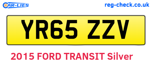 YR65ZZV are the vehicle registration plates.