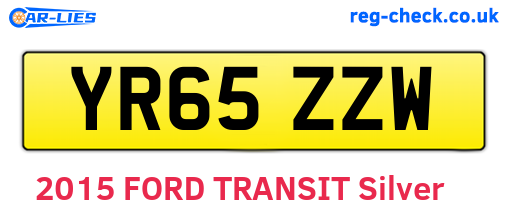 YR65ZZW are the vehicle registration plates.