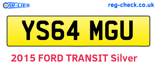 YS64MGU are the vehicle registration plates.