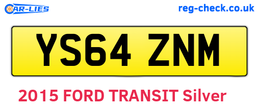 YS64ZNM are the vehicle registration plates.