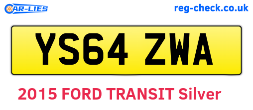 YS64ZWA are the vehicle registration plates.