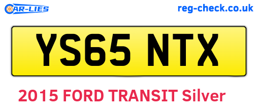 YS65NTX are the vehicle registration plates.