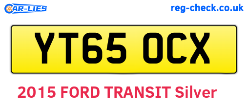 YT65OCX are the vehicle registration plates.