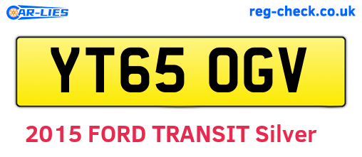 YT65OGV are the vehicle registration plates.