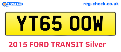 YT65OOW are the vehicle registration plates.