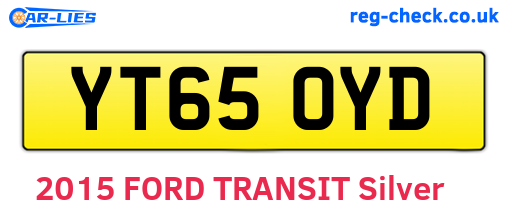 YT65OYD are the vehicle registration plates.