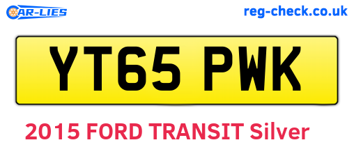 YT65PWK are the vehicle registration plates.