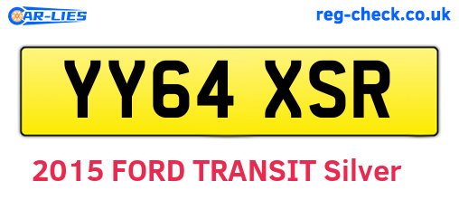 YY64XSR are the vehicle registration plates.