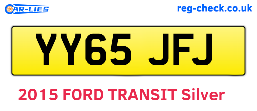 YY65JFJ are the vehicle registration plates.
