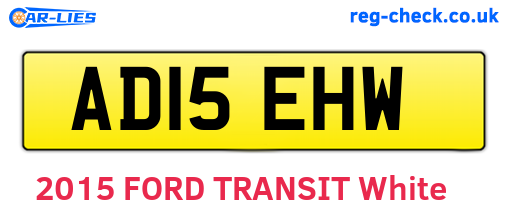 AD15EHW are the vehicle registration plates.