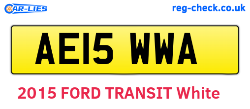 AE15WWA are the vehicle registration plates.