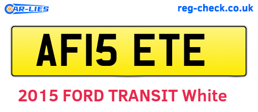 AF15ETE are the vehicle registration plates.