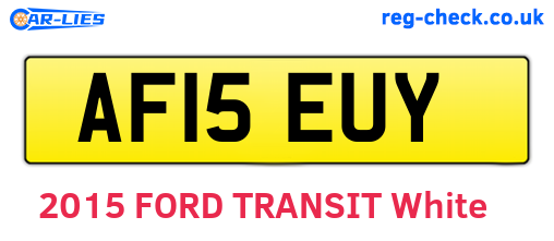 AF15EUY are the vehicle registration plates.