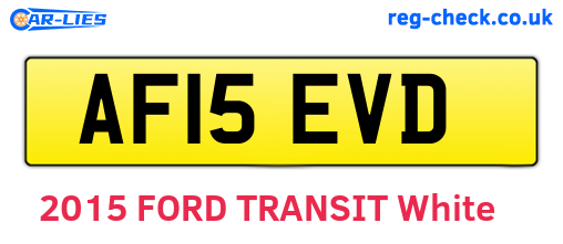 AF15EVD are the vehicle registration plates.