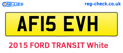 AF15EVH are the vehicle registration plates.