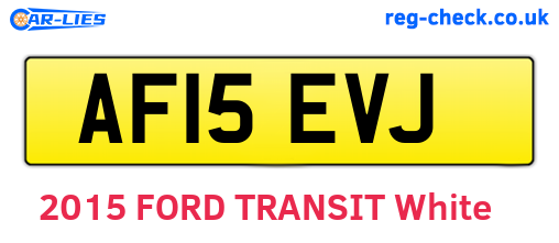 AF15EVJ are the vehicle registration plates.