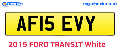 AF15EVY are the vehicle registration plates.