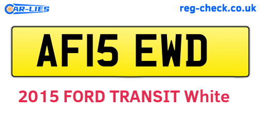 AF15EWD are the vehicle registration plates.