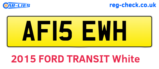 AF15EWH are the vehicle registration plates.