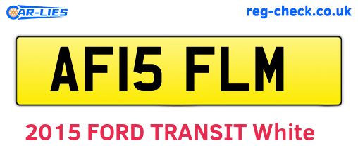 AF15FLM are the vehicle registration plates.