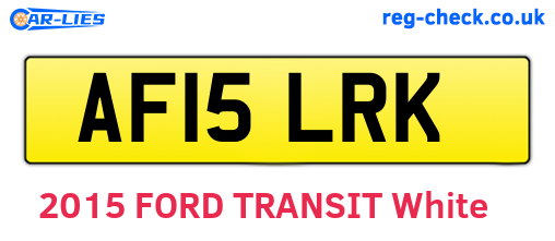 AF15LRK are the vehicle registration plates.