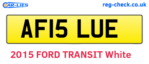 AF15LUE are the vehicle registration plates.