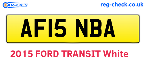 AF15NBA are the vehicle registration plates.