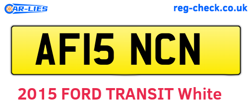 AF15NCN are the vehicle registration plates.