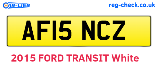 AF15NCZ are the vehicle registration plates.
