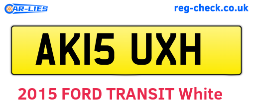 AK15UXH are the vehicle registration plates.