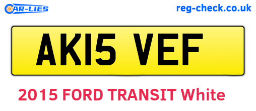 AK15VEF are the vehicle registration plates.