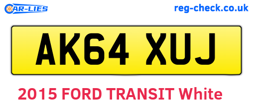 AK64XUJ are the vehicle registration plates.