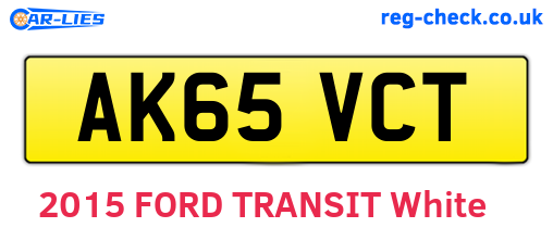 AK65VCT are the vehicle registration plates.