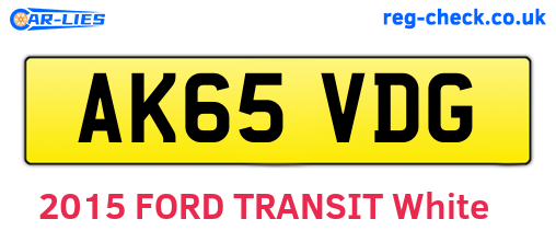 AK65VDG are the vehicle registration plates.