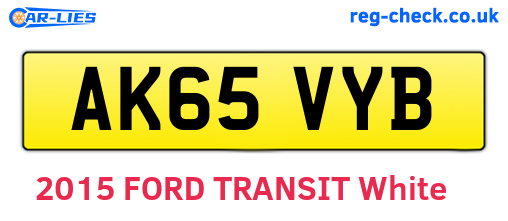 AK65VYB are the vehicle registration plates.
