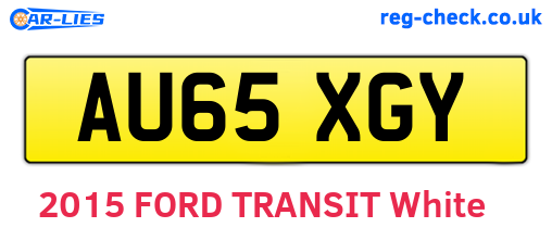 AU65XGY are the vehicle registration plates.