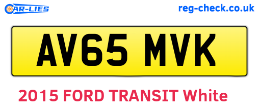 AV65MVK are the vehicle registration plates.