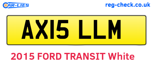 AX15LLM are the vehicle registration plates.