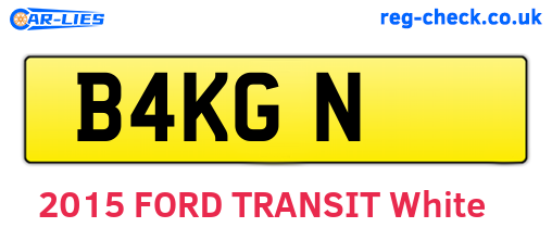 B4KGN are the vehicle registration plates.