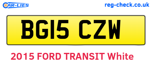 BG15CZW are the vehicle registration plates.