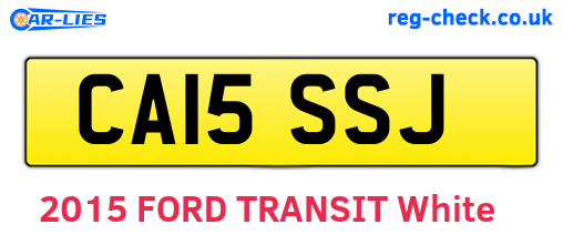 CA15SSJ are the vehicle registration plates.
