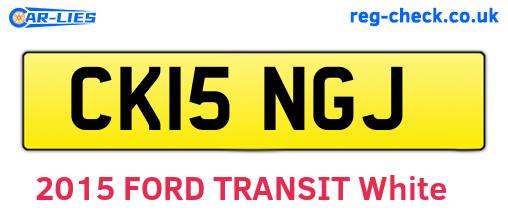 CK15NGJ are the vehicle registration plates.
