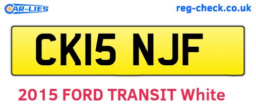 CK15NJF are the vehicle registration plates.