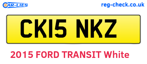 CK15NKZ are the vehicle registration plates.
