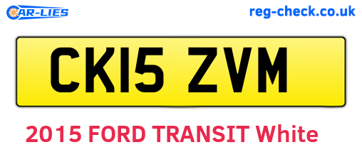 CK15ZVM are the vehicle registration plates.