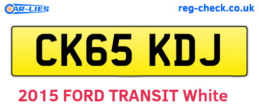 CK65KDJ are the vehicle registration plates.