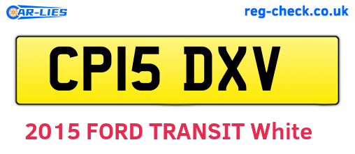 CP15DXV are the vehicle registration plates.