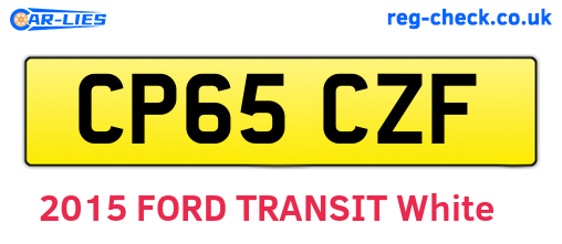 CP65CZF are the vehicle registration plates.
