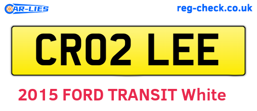 CR02LEE are the vehicle registration plates.